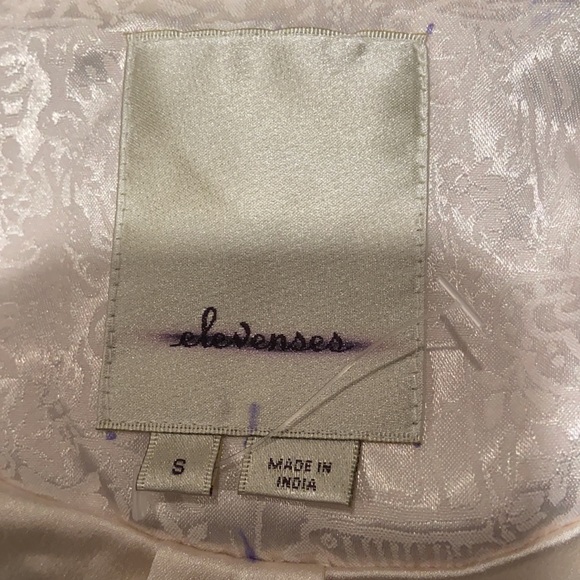 Anthropologie Elevenses Silky Geometric Bomber Jacket - Picture 4 of 6